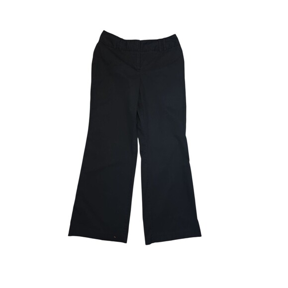 Ann Taylor Loft Wide Leg Julie Trouser Pants Size 8 Black Pleated - Picture 1 of 3